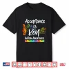 Acceptance Is Key Autism Awareness Musical Note Piano Graphic Shirt