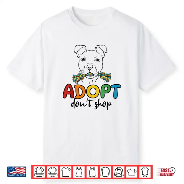 Adopt Don’T Shop Rescue Awareness Colorful Cute Rescue Shirt