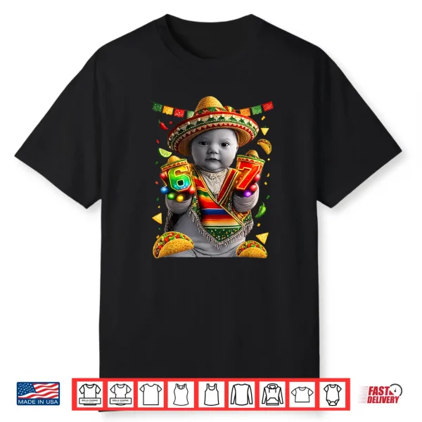 Ai Baby Gloves Led 67 Six Seven Cinco Mayo Brainrot Meme Shirt