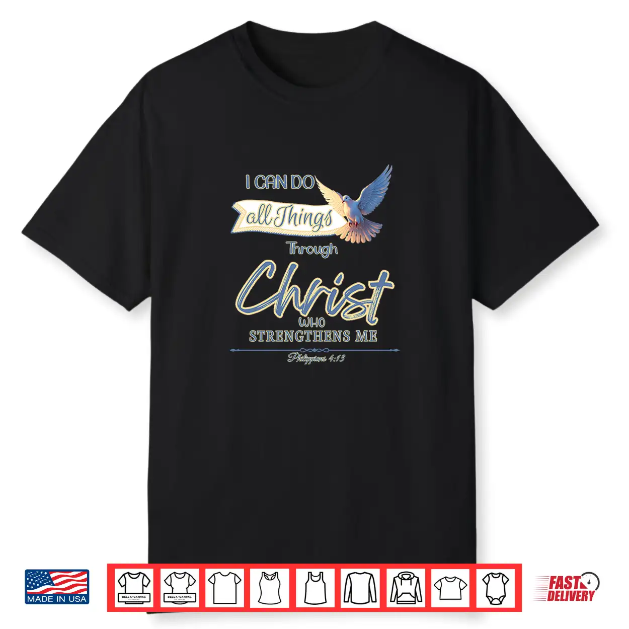 All Things Through Christ Philippians 4 13 Holy Spirit Dove Premium Tri Blend Shirt All Things Through Christ Philippians 4 13 Holy Spirit Dove Premium Tri Blend Shirt