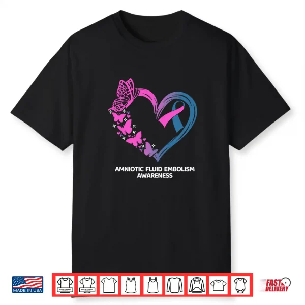 Amniotic Fluid Embolism Awareness Heart Professional Shirt