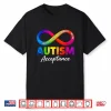 Autism Acceptance Infinity Symbol Autism Awareness Modern Shirt