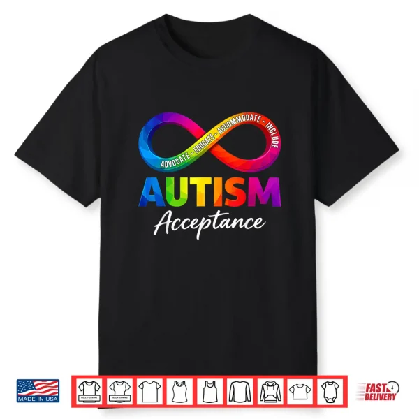 Autism Acceptance Infinity Symbol Autism Awareness Modern Shirt