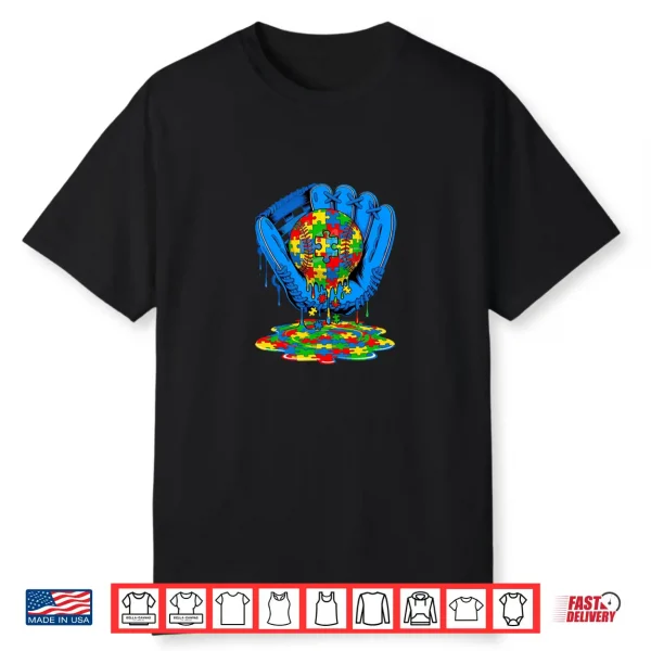 Autism Baseball Drip Autism Advocacy Graphic Modern Shirt