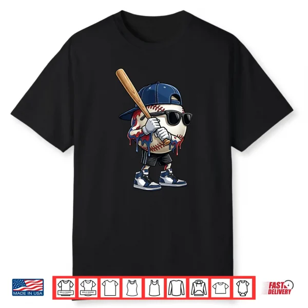 Baseball Drip For Boys Ice Cream Drip Baseball Sport Lover Shirt