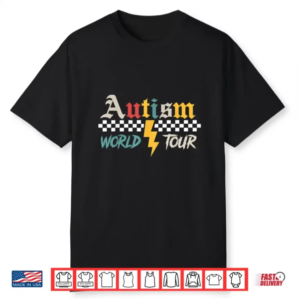 Be Kind Quotes Two Side Autism Awareness World Tour Shirt
