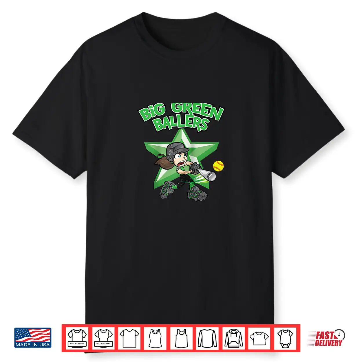 Big Green Ballers Softball Shirt Big Green Ballers Softball Shirt