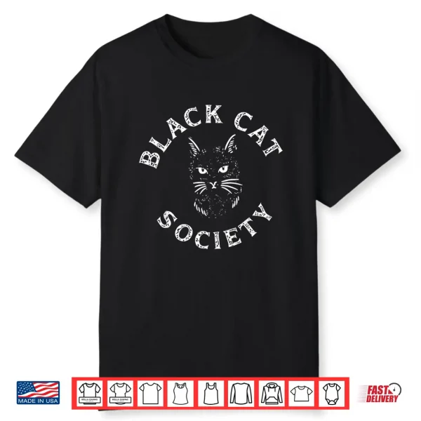 Black Cat Society Misunderstood Cat Awareness Shirt