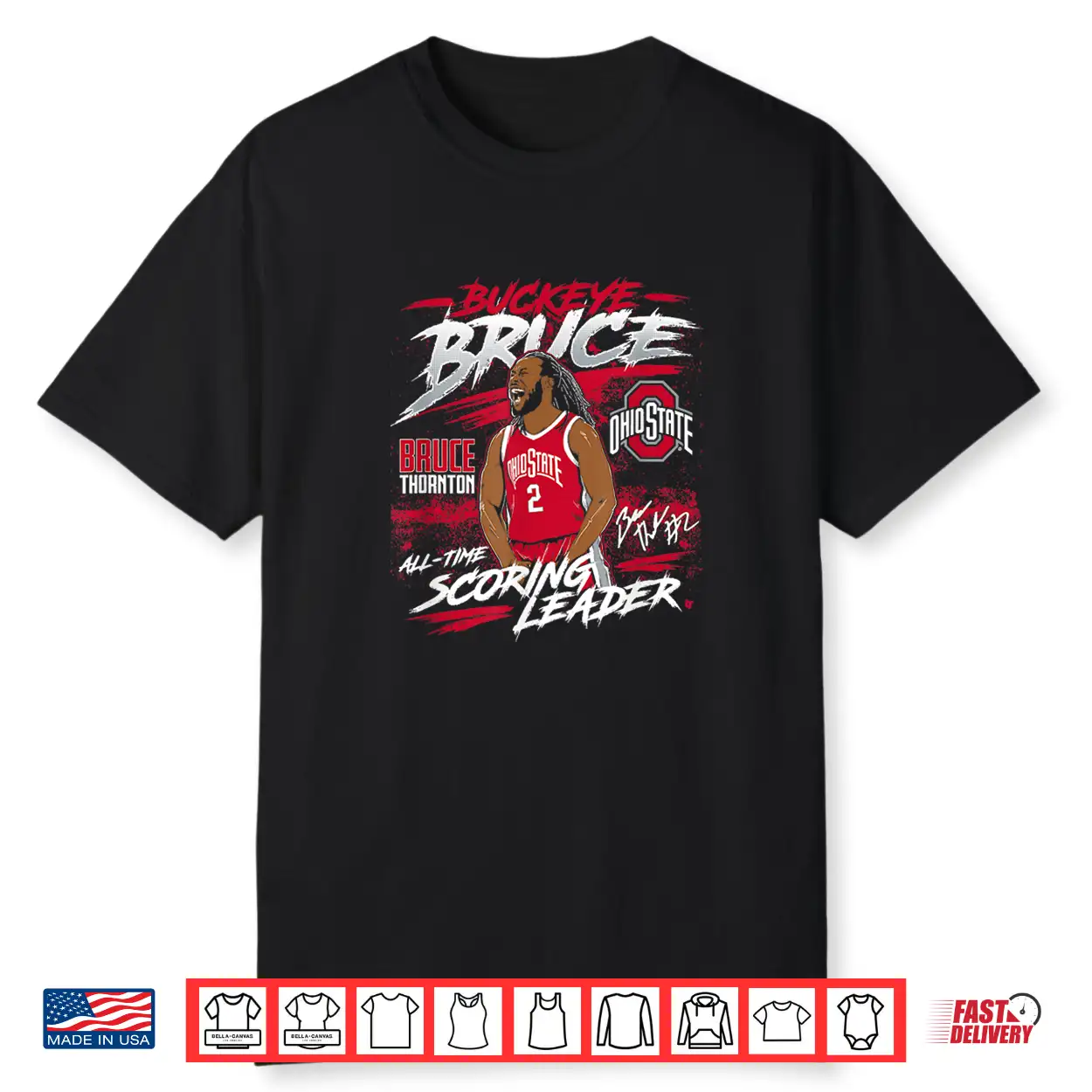 Bruce Thornton Leading Scorer Ohio State Basketball Shirt Bruce Thornton Leading Scorer Ohio State Basketball Shirt