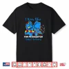 Butterfly Bow I Wear Blue Autism Awareness Family Support Shirt