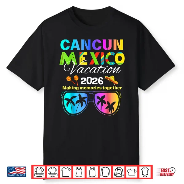 Cancun Mexico Vacation Beach 2026 Trip Group Squad Colorful Shirt