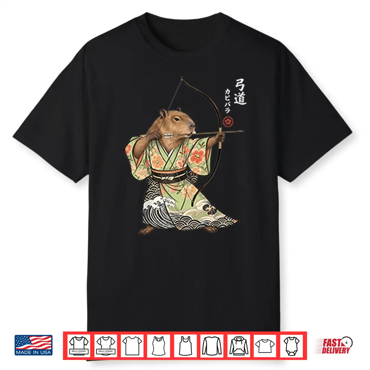 Capybara Archery Samurai Kyudo Japanese Animal Shirt Capybara Archery Samurai Kyudo Japanese Animal Shirt