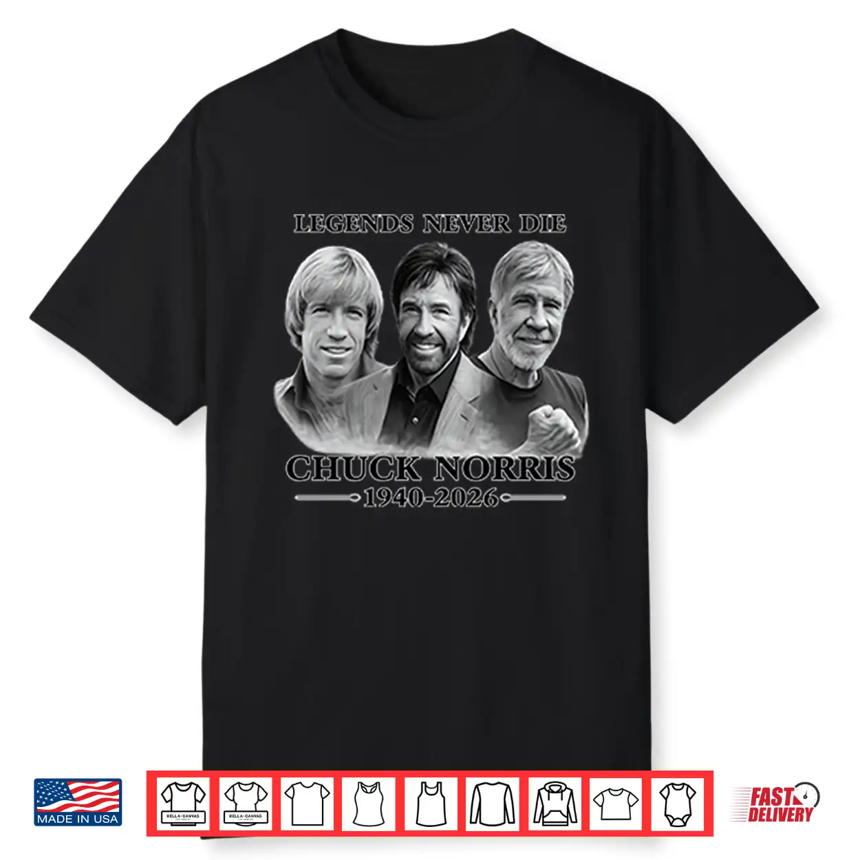Chuck Norris Legends Never Die 1940 2026 Shirt Chuck Norris Legends Never Die 1940 2026 Shirt