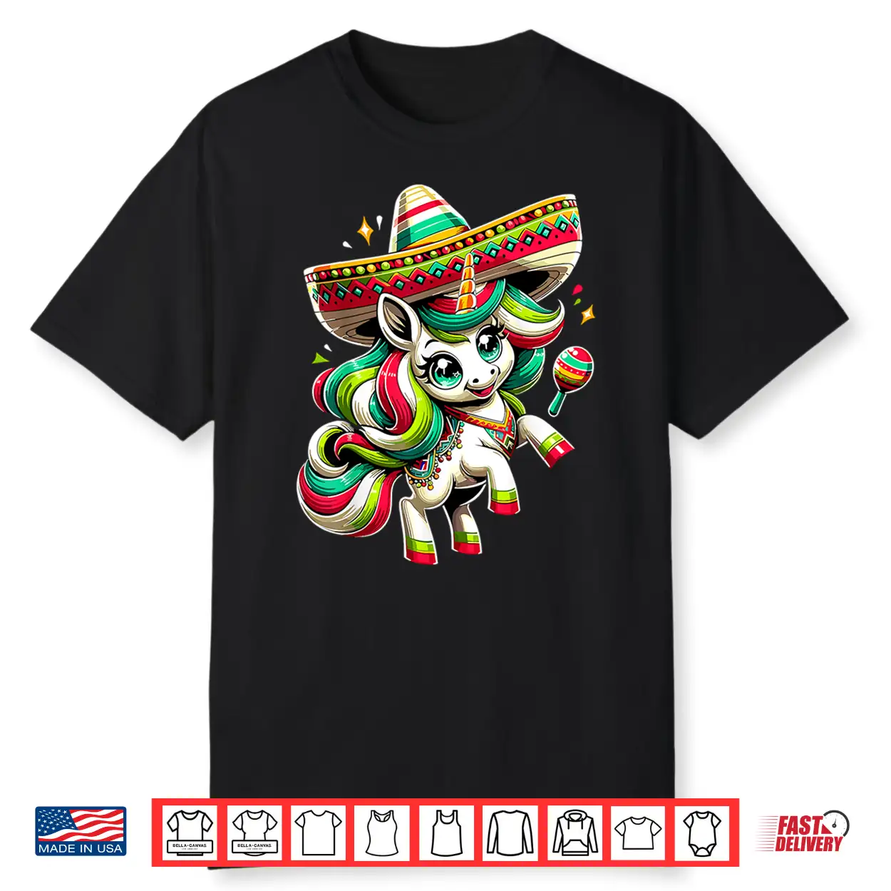 Cinco De Mayo Mexican Unicorn Kids Girls Shirt Cinco De Mayo Mexican Unicorn Kids Girls Shirt