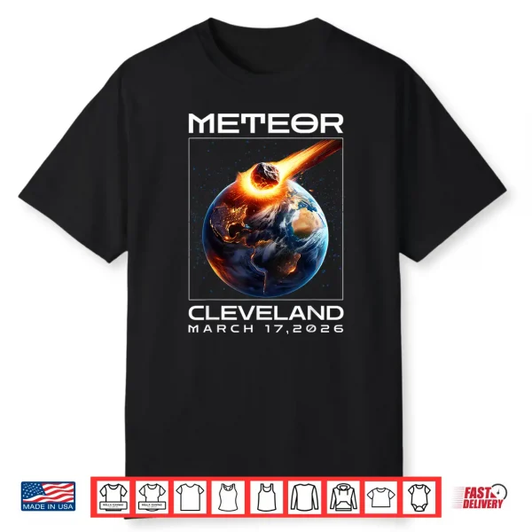 Cleveland March 17 2026 For Meteor Lovers Astronomical Shirt