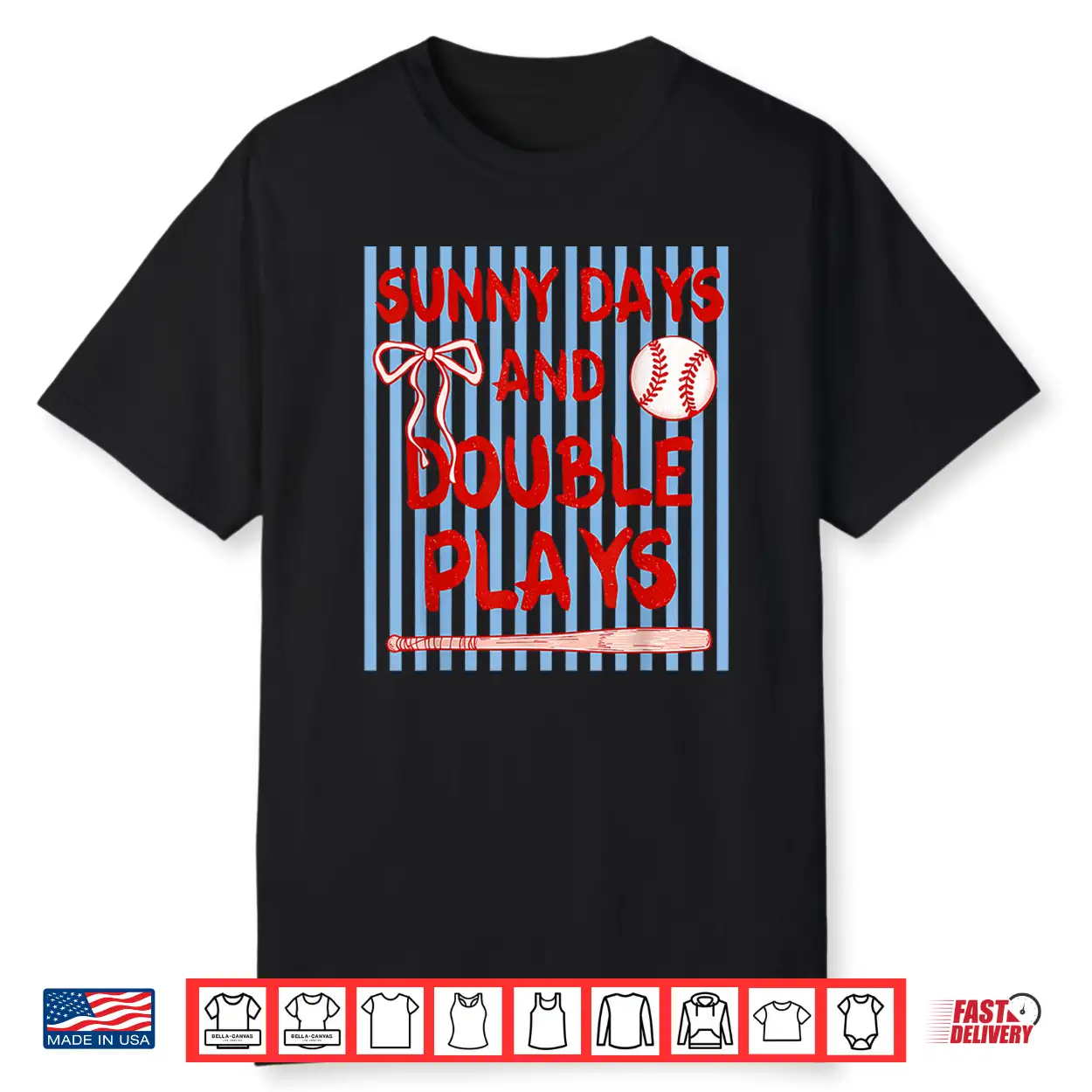 Coquette Sunny Days And Double Plays Baseball Season Shirt Coquette Sunny Days And Double Plays Baseball Season Shirt