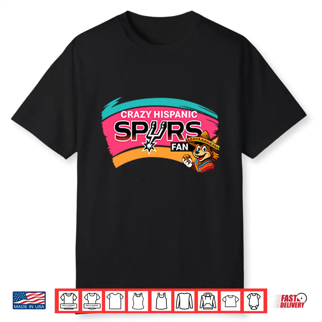 Crazy Hispanic Spurs Fan Shirt Crazy Hispanic Spurs Fan Shirt