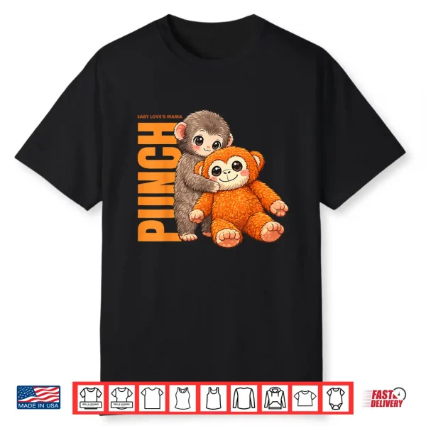 Cute Baby’S Love Mama Punch Monkey Shirt