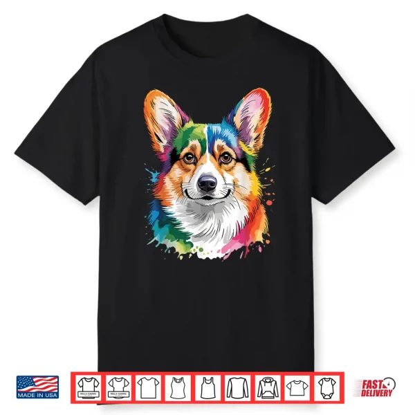 Cute Corgi Art For Men Women Kid Welsh Corgi Dog Corgi Lover Shirt