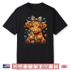 Cute Highland Cow Autism Awareness Puzzle Ribbon Graphic Shirt