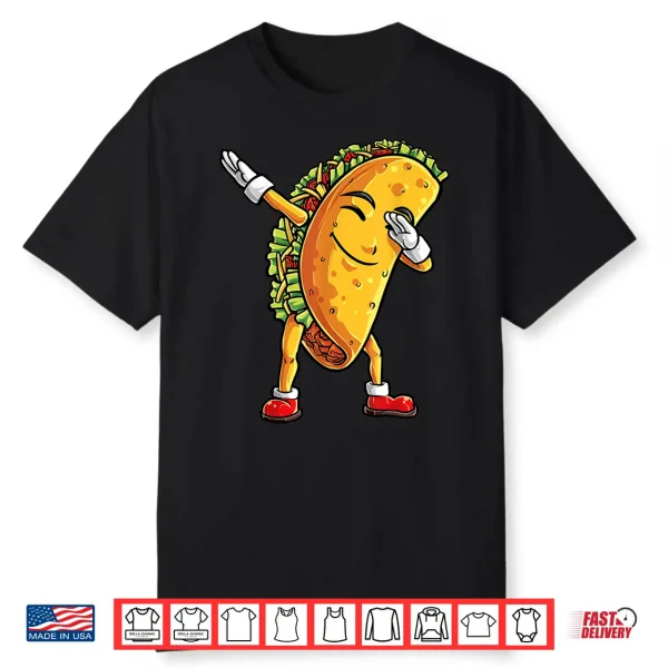 Dabbing Taco Cinco De Mayo T Shirt Kids Boys Men Tacos Tees Shirt