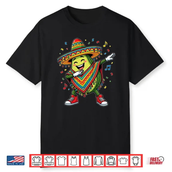 Dancing Avocado Fiesta Mexican Party Boys Men Cinco De Mayo Shirt