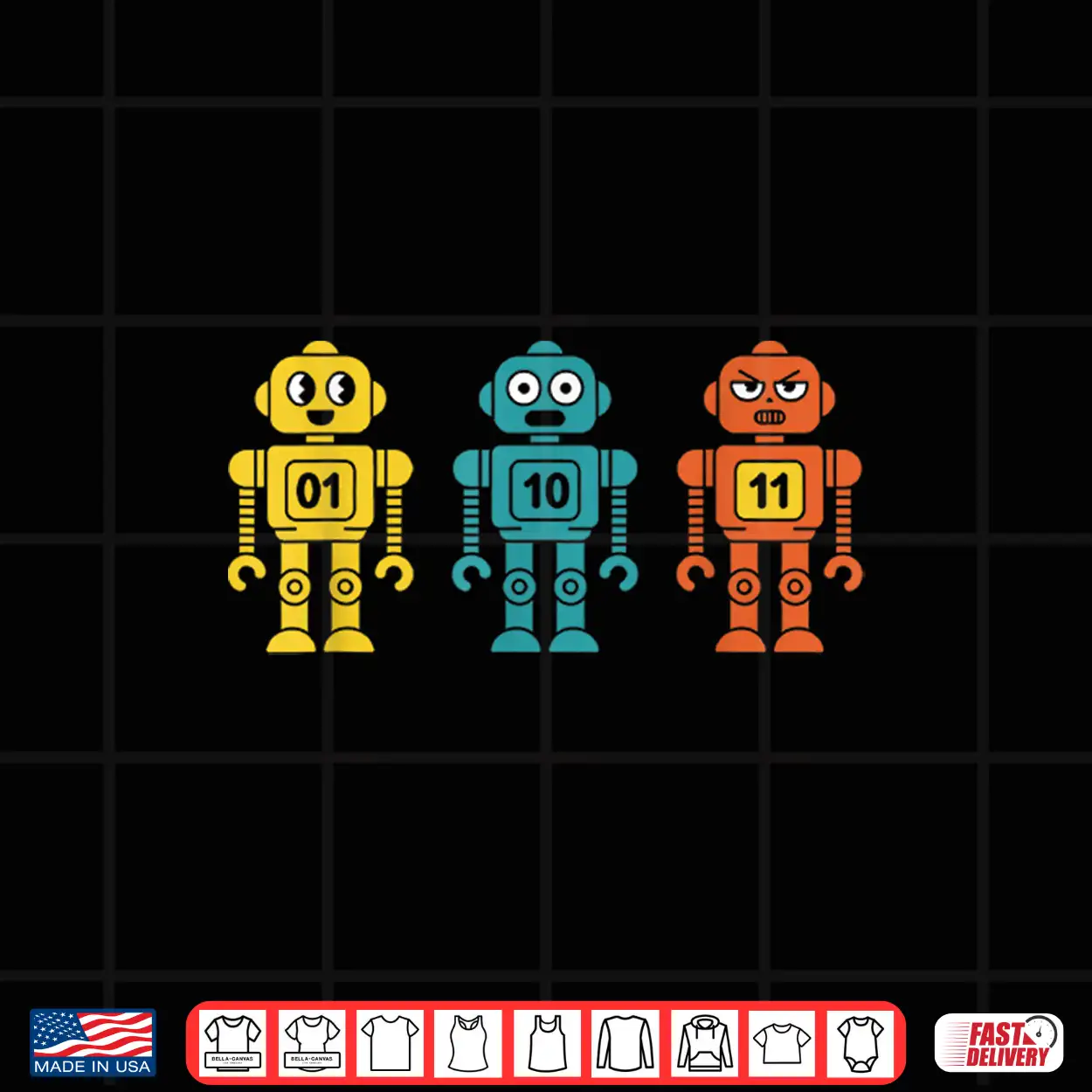 01 10 11 Robot Shirt Funny Binary Code Programmer Shirt 01 10 11 Robot Shirt Funny Binary Code Programmer Shirt