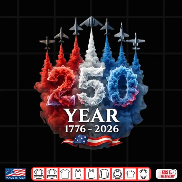 Design 250 Years American 250th USA Patriotic 4th of July Shirt