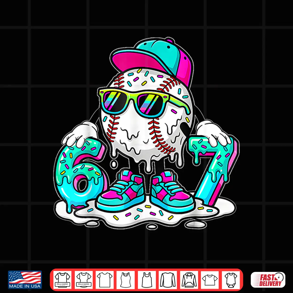 67 Baseball Life Style 101 Apparel Youth Drip Baseball Boys Shirt 67 Baseball Life Style 101 Apparel Youth Drip Baseball Boys Shirt