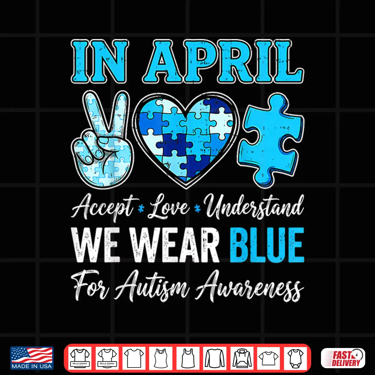 Accept Love Understand Autism Awareness Professional Graphic Apparel Shirt Accept Love Understand Autism Awareness Professional Graphic Apparel Shirt