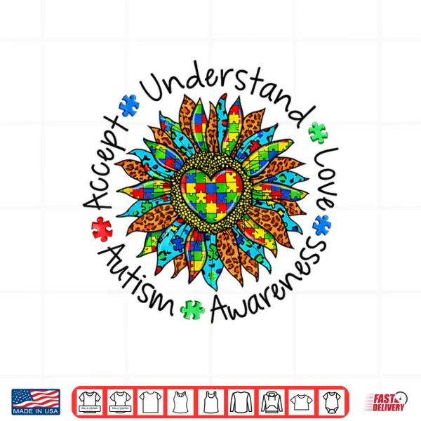 Design Accept Understand Austism Awareness Love Shirt
