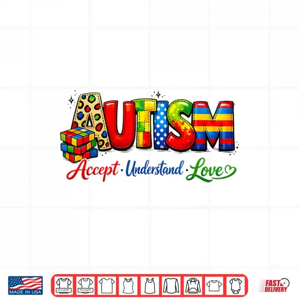 Accept Understand Love Autism Awareness Puzzle Professional Shirt 4 Design Accept Understand Love Autism Awareness Puzzle Professional Shirt