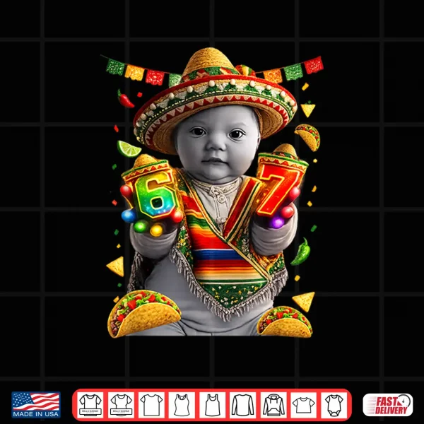 Ai Baby Gloves Led 67 Six Seven Cinco Mayo Brainrot Meme Shirt 4 Design Ai Baby Gloves Led 67 Six Seven Cinco Mayo Brainrot Meme Shirt