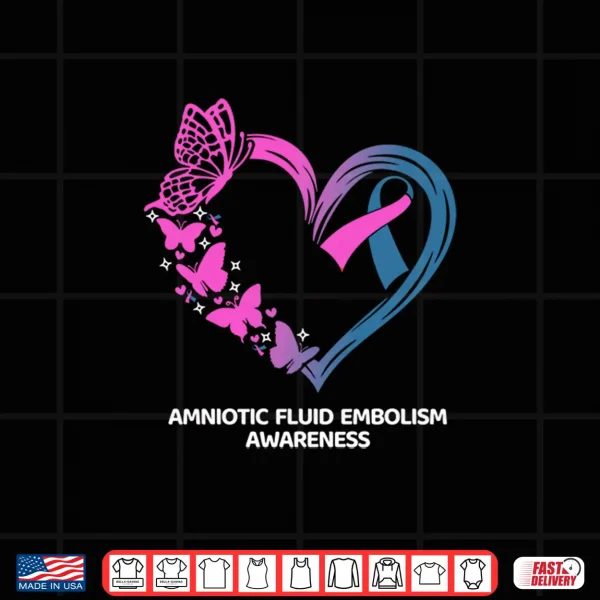 Amniotic Fluid Embolism Awareness Heart Professional Shirt 4 Design Amniotic Fluid Embolism Awareness Heart Professional Shirt