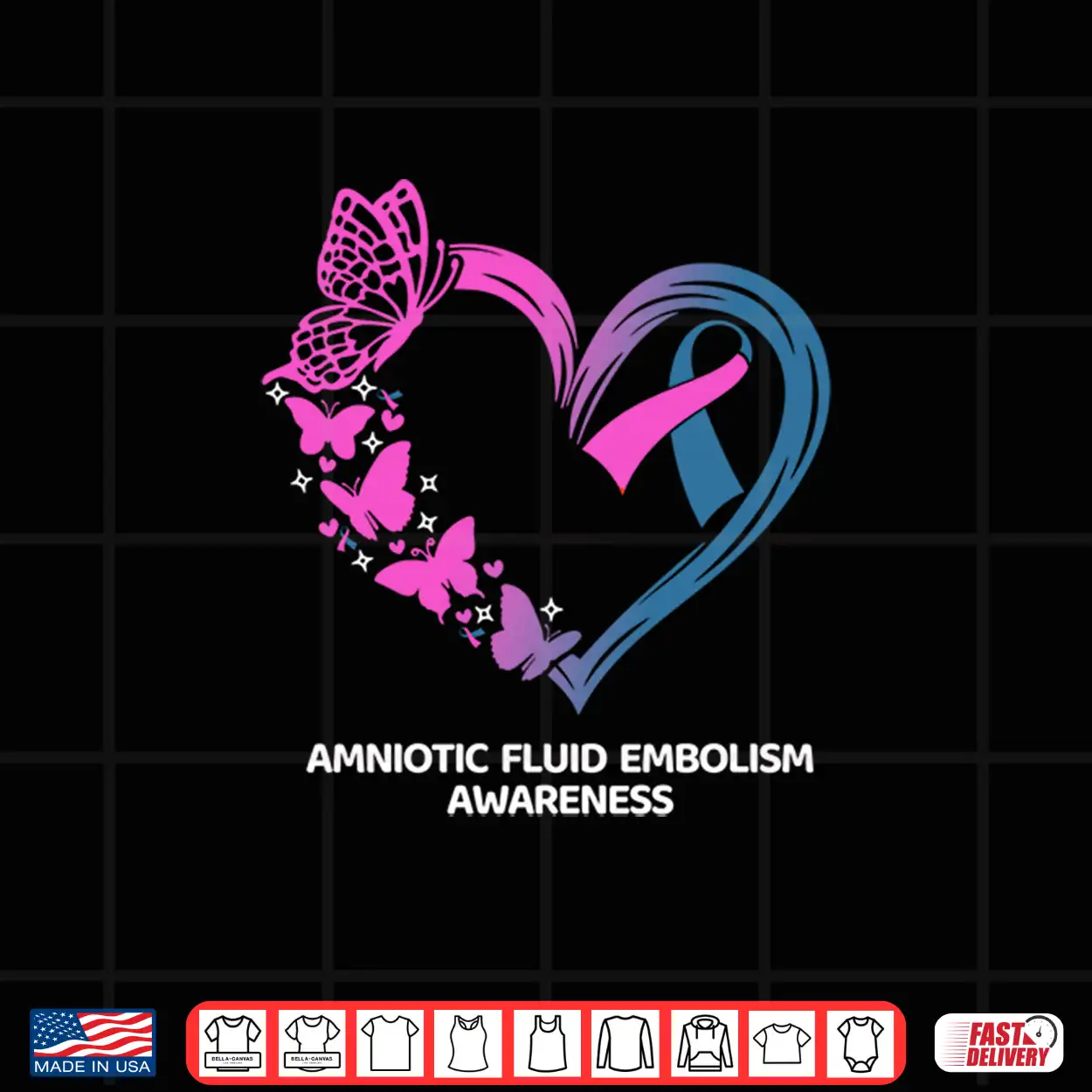Amniotic Fluid Embolism Awareness Heart Professional Shirt Amniotic Fluid Embolism Awareness Heart Professional Shirt