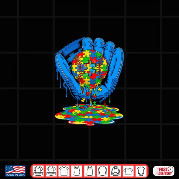 Autism Baseball Drip Autism Advocacy Graphic Modern Shirt 4 Design Autism Baseball Drip Autism Advocacy Graphic Modern Shirt