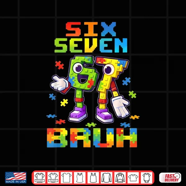 Design Autism Sixty Seven Italian Brainrot Kids Gaming Humor Shirt