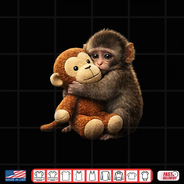 Design Baby Monkey Punch Plush Cute Monkey Punch Plush Hugging Shirt