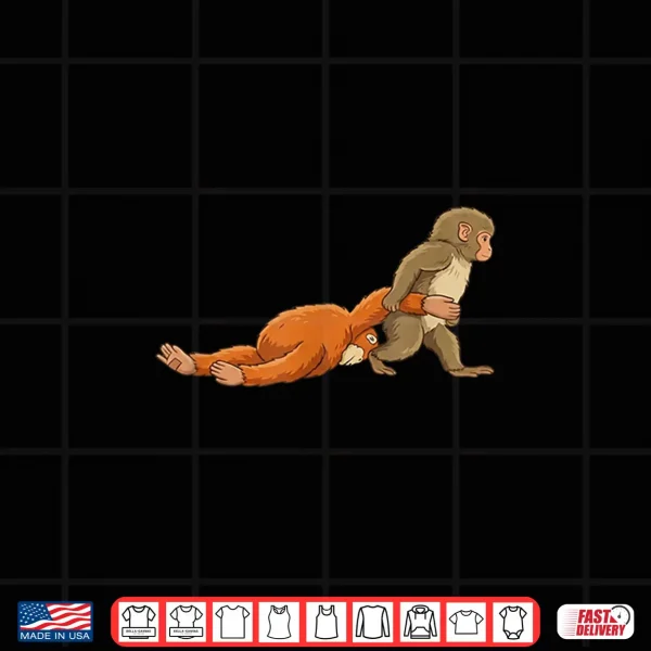 Design Baby Monkey Punch Shirt Cute Viral Macaque Animal Lover Shirt