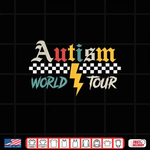 Design Be Kind Quotes Two Side Autism Awareness World Tour Shirt