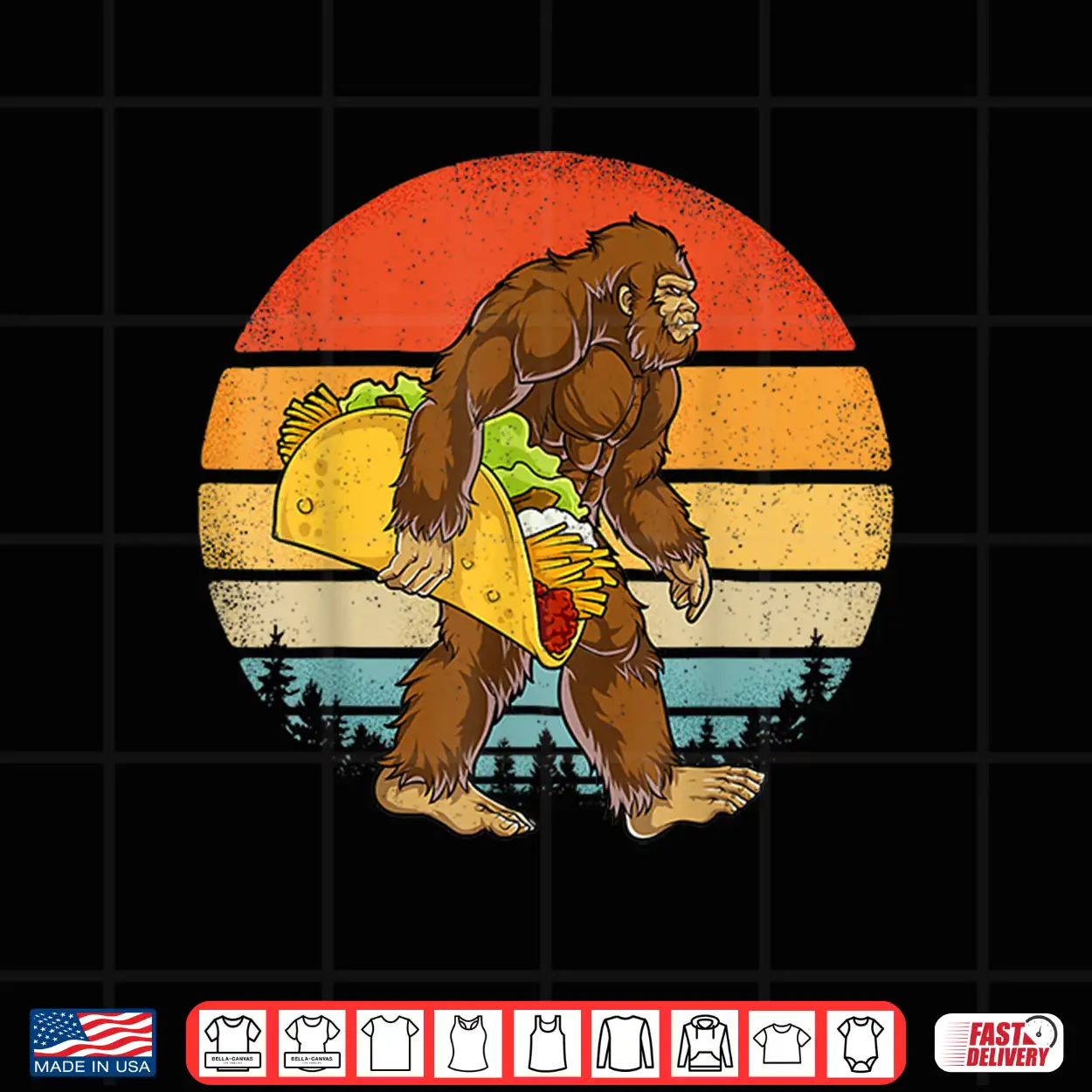 Bigfoot Carrying Taco Funny Cinco De Mayo Boys Men Sasquatch Shirt Bigfoot Carrying Taco Funny Cinco De Mayo Boys Men Sasquatch Shirt