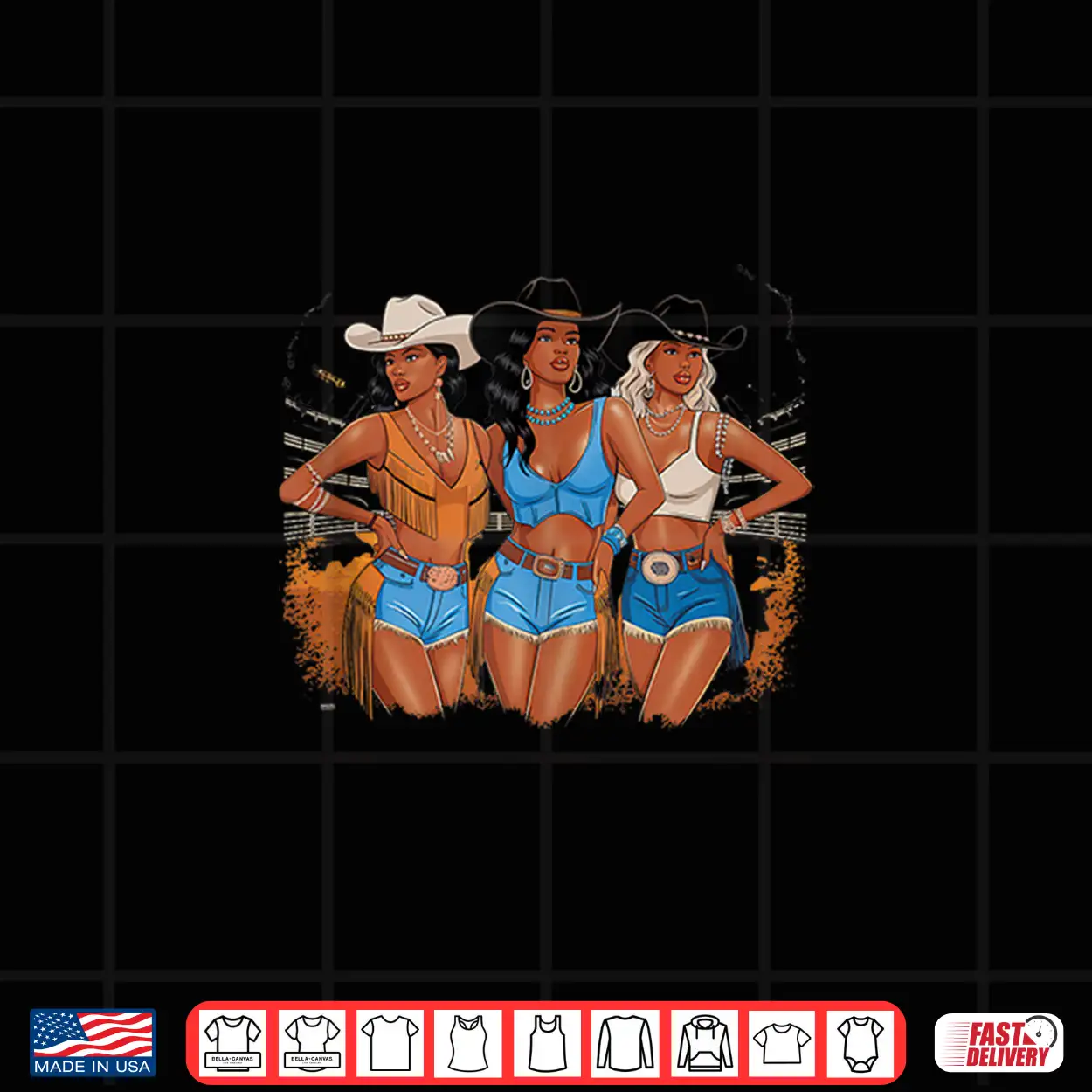 Black Cowgirl African American Western Country Texas Rodeo Shirt Black Cowgirl African American Western Country Texas Rodeo Shirt