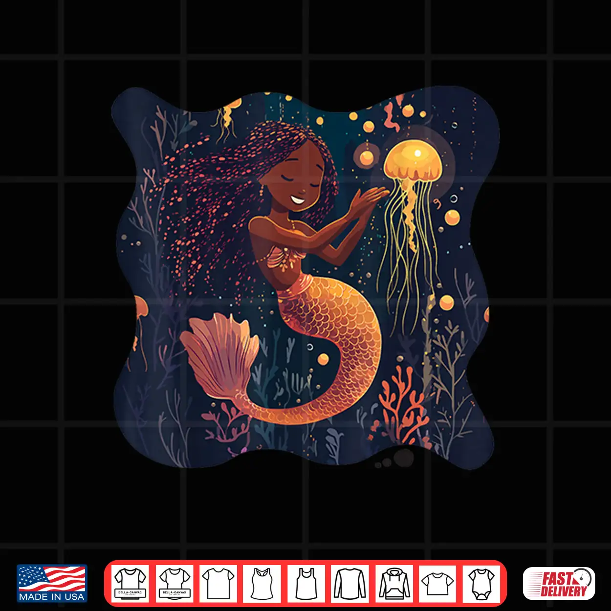 Black Mermaid Braids Girls Kids Toddler Women Birthday Gift Shirt Black Mermaid Braids Girls Kids Toddler Women Birthday Gift Shirt