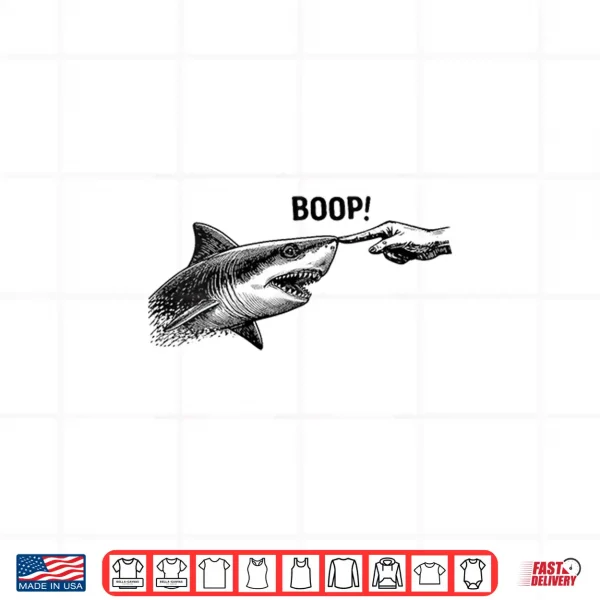 Design Boop Shark Meme Shark Humor Funny Hand Boop Shirt