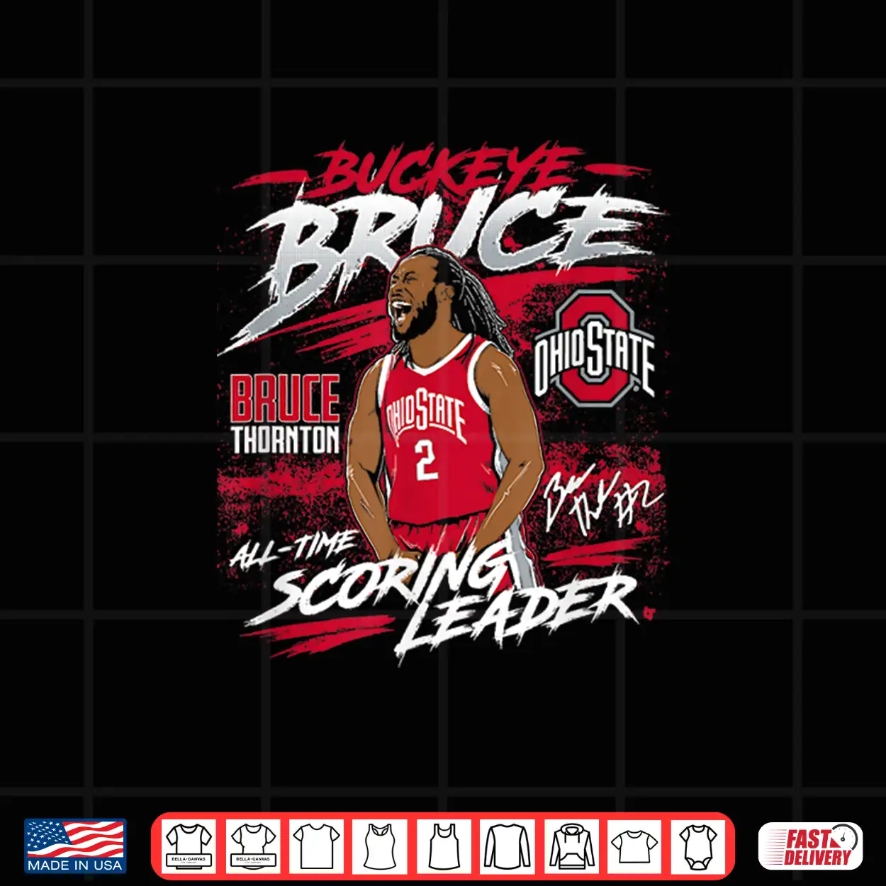Bruce Thornton Leading Scorer Ohio State Basketball Shirt Bruce Thornton Leading Scorer Ohio State Basketball Shirt