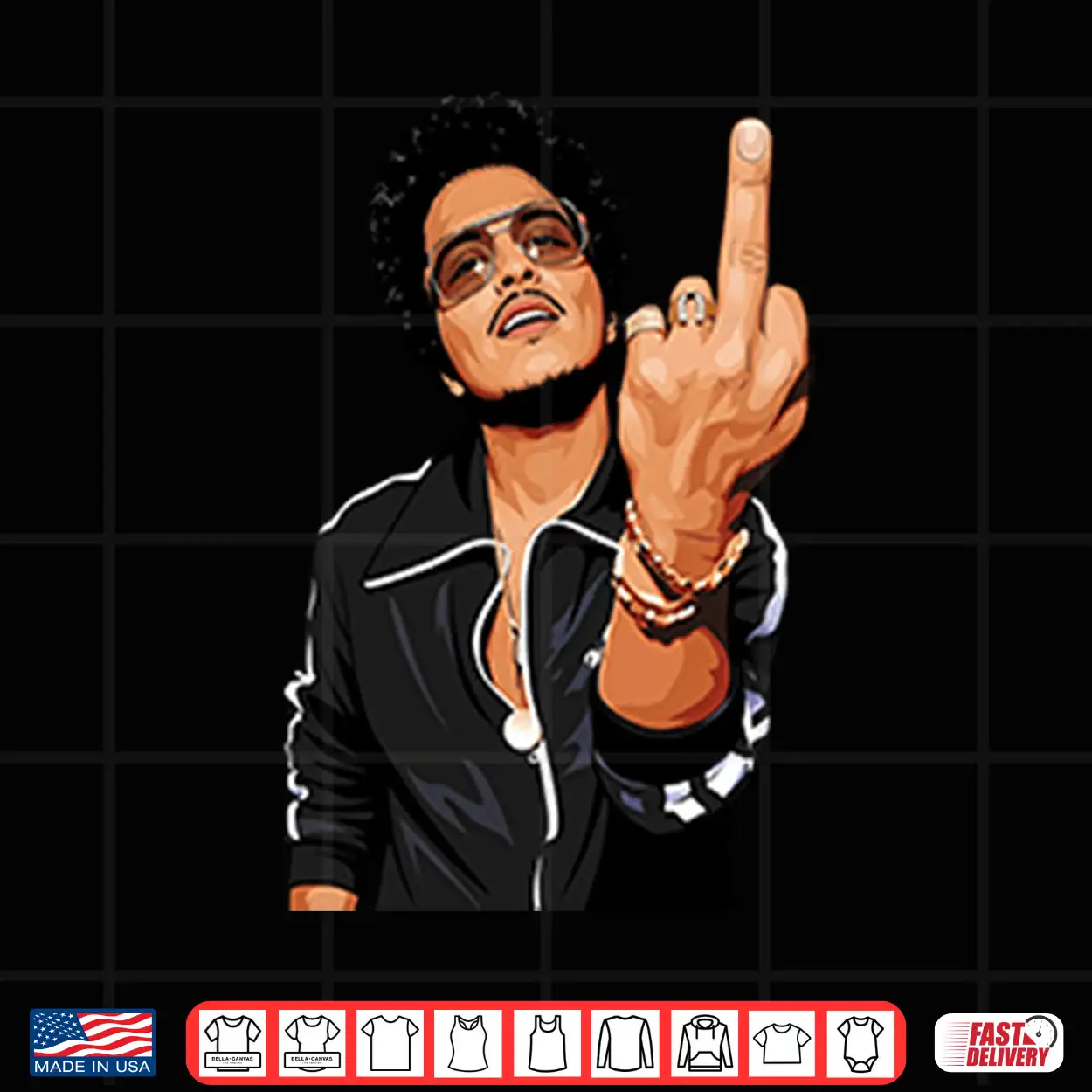 Bruno Mars Middle Finger Shirt Bruno Mars Middle Finger Shirt