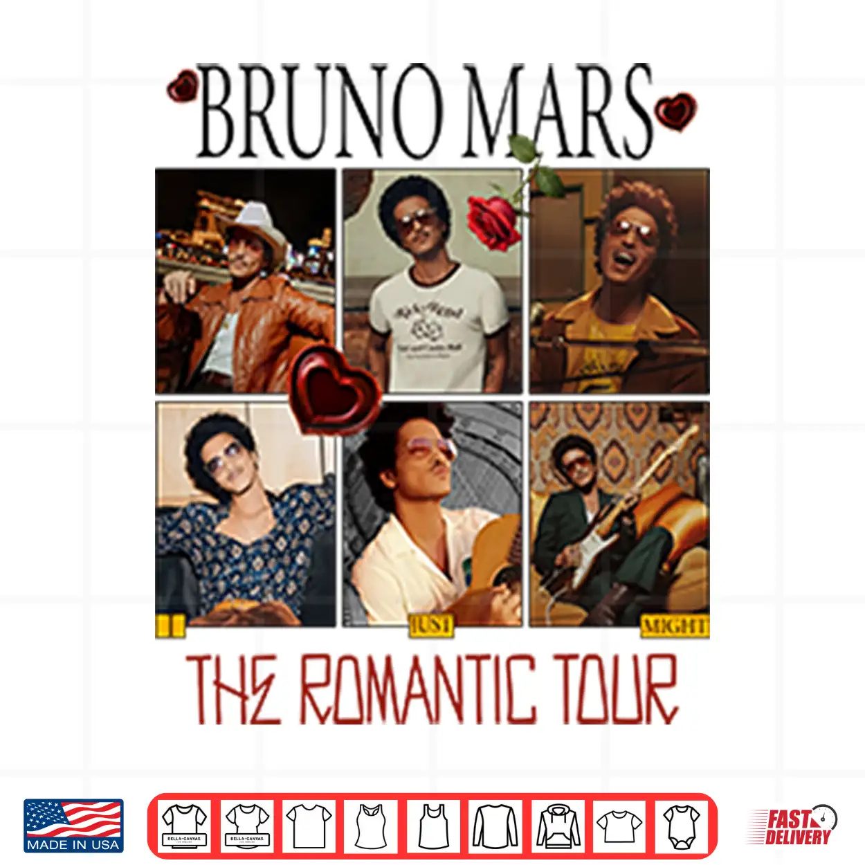 Bruno Mars The Romantic Tour Shirt Bruno Mars The Romantic Tour Shirt