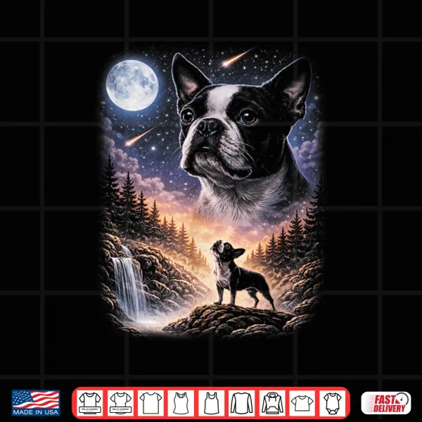 Design Bulldog Under Moon Shirt