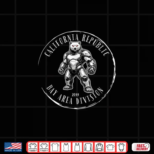 Design California Republic Bay Area Division 2099 Tactical Bear Shirt