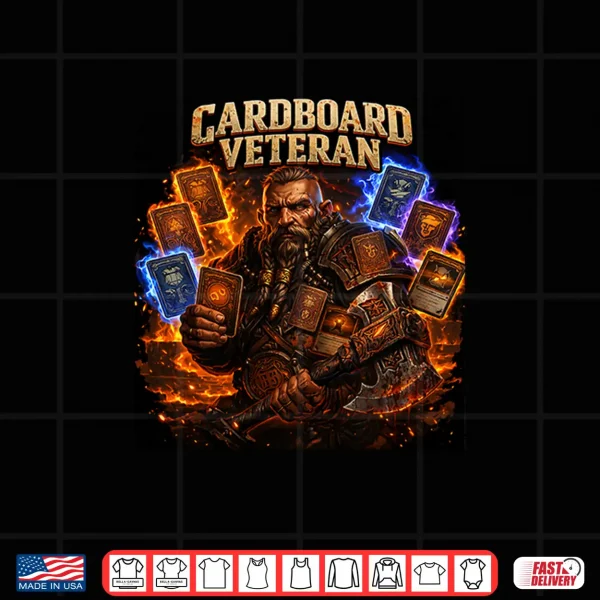 Cardboard Veteran Fantasy Gamer Tcg Professional Shirt 4 Design Cardboard Veteran Fantasy Gamer TCG Professional Shirt